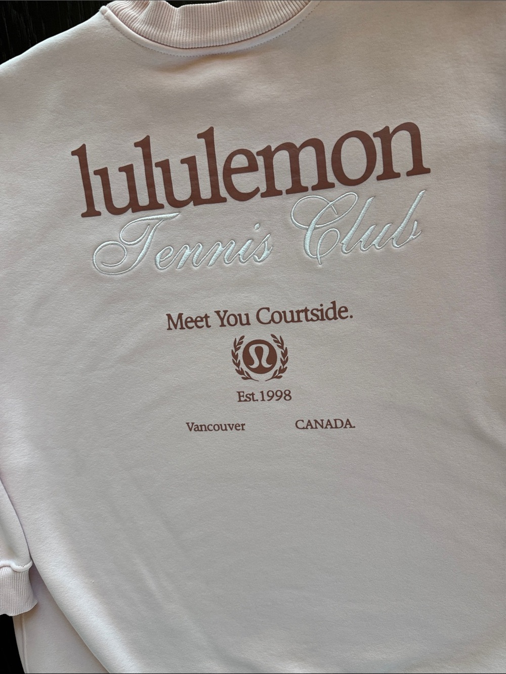 Lululemon Heavyweight Fleece Pullover Tennis Club Strawberry Milkshake Small/Med - Picture 9 of 10